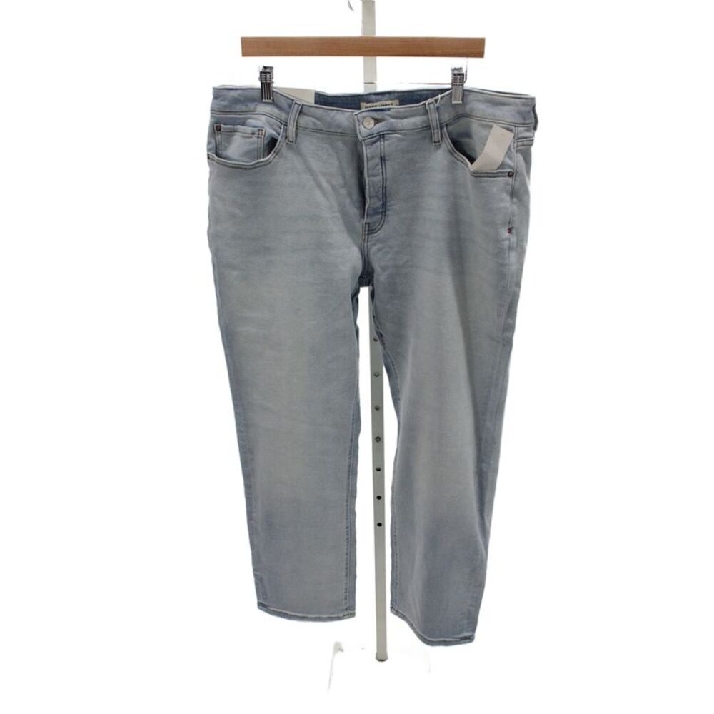 Warp + Weft Womens Blue Straight Jeans High Rise Cotton Plus Size 20